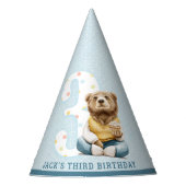 Cute Beer Third Birthday Party Pet Feesthoedjes (Voorkant)