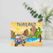 Cute Beer Tuk Thailand Beach Briefkaart (Staand voorkant)