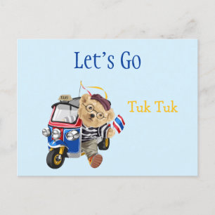 Cute Beer Tuk Thailand Custom Briefkaart