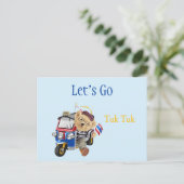 Cute Beer Tuk Thailand Custom Briefkaart (Staand voorkant)