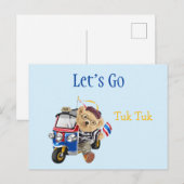 Cute Beer Tuk Thailand Custom Briefkaart (Voorkant / Achterkant)