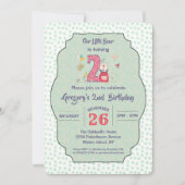 Cute beer tweede verjaardagsfeestdag uitnodiging (Voorkant)