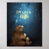 Cute Beer Twinkle Little Star Diaper Raffle Poster (Voorkant)