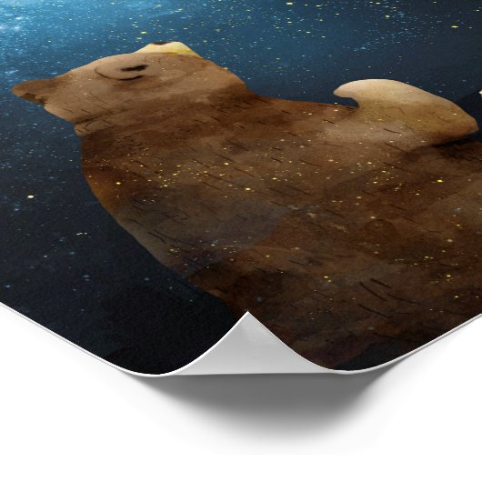 Cute Beer Twinkle Little Star Drinken Poster (Hoek)