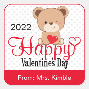 Cute Beer Valentijnsdag Gift Sticker & Labels