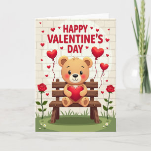 Cute Beer Valentijnsdagkaart Kaart