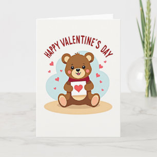 Cute Beer Valentijnshartkaart Kaart