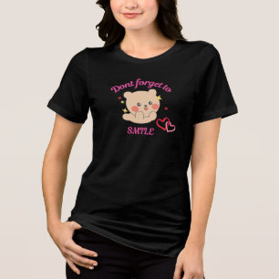 Cute Beer Vergeet Niet te Glimlachen Grafische T-S Tri-Blend Shirt