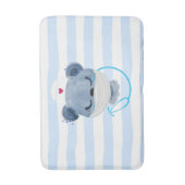 Cute Beer verpleegster die een medisch masker draa Badmat (Voorkant Verticaal)