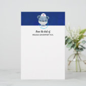 Cute Beer verpleegster die een medisch masker draa Briefpapier (Staand voorkant)