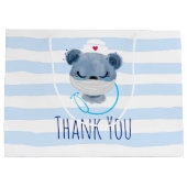 Cute Beer verpleegster die een medisch masker draa Groot Cadeauzakje (Achterkant)