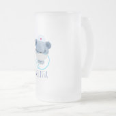 Cute Beer verpleegster die een medisch masker draa Matglas Bierpul (Voorkant rechts)