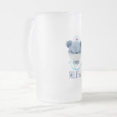 Cute Beer verpleegster die een medisch masker draa Matglas Bierpul (Voorkant links)