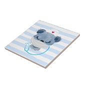 Cute Beer verpleegster die een medisch masker draa Tegeltje (Zijkant)