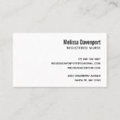 Cute Beer verpleegster die een medisch masker draa Visitekaartje (Achterkant)