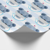 Cute Beer verpleegster met een beschermend masker Cadeaupapier (Hoek)