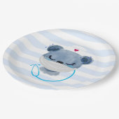 Cute Beer verpleegster met een beschermend masker Papieren Bordje (Gekanteld)