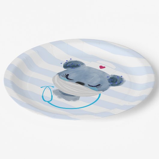 Cute Beer verpleegster met een beschermend masker Papieren Bordje (Gekanteld)