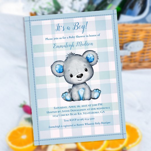 Cute Beer Voor Jongens Baby Shower Kaart