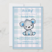 Cute Beer Voor Jongens Baby Shower Kaart (Voorkant)