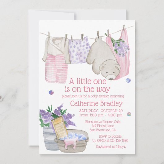 Cute Beer Wash Day Waterverf Baby shower Kaart (Voorkant)