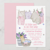 Cute Beer Wash Day Waterverf Baby shower Kaart (Voorkant / Achterkant)