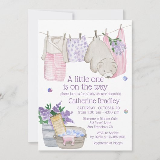 Cute Beer Wash Day Waterverf Baby shower Kaart (Voorkant)