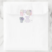 Cute Beer Wash Day Waterverf Baby shower Vierkante Sticker (Tas)