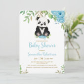 Cute Beer Waterverf Blue Boy Baby shower Kaart (Staand voorkant)