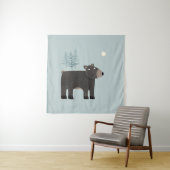 Cute Beer Woodland Wandkleed (In situ)