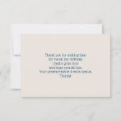 Cute Beer, Yellow Flower & Floral Wreater Bedankt (Achterkant)