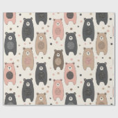 Cute Beer - Zachte Pastel Bos (1) Cadeaupapier (Vlak)
