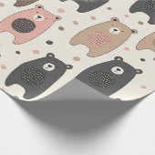 Cute Beer - Zachte Pastel Bos (1) Cadeaupapier (Hoek)