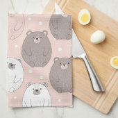 Cute Beer - Zachte Pastel Bos (2) Theedoek (Quarter Fold)
