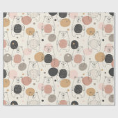 Cute Beer - Zachte Pastel Bos (3) Cadeaupapier (Vlak)