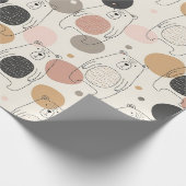 Cute Beer - Zachte Pastel Bos (3) Cadeaupapier (Hoek)