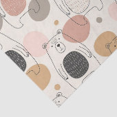 Cute Beer - Zachte Pastel Bos (3) Tissuepapier (Detail)
