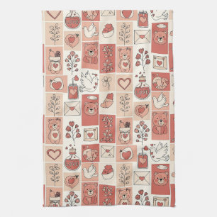 Cute Beer - Zachte Pastel Bos (6) Theedoek