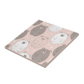 Cute Beer - Zachte Pastel Woud (2) Tegeltje (Zijkant)