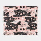 Cute Beer - Zachte Pastel Woud (4) Fleece Deken (Voorkant (Horizontaal))