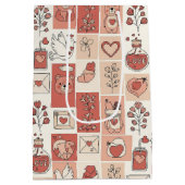 Cute Beer - Zachte Pastel Woud (6) Medium Cadeauzakje (Achterkant)