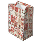 Cute Beer - Zachte Pastel Woud (6) Medium Cadeauzakje (Achterkant Gekanteld)