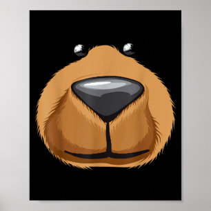 Cute Beerface Kostuum Shirt Grappig Halloween Tedd Poster