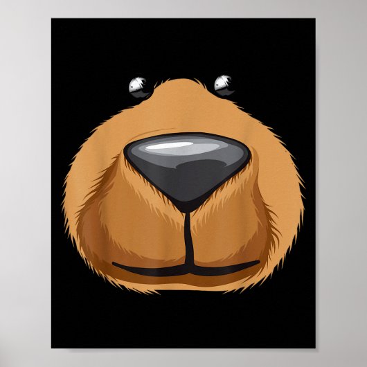 Cute Beerface Kostuum Shirt Grappig Halloween Tedd Poster (Voorkant)