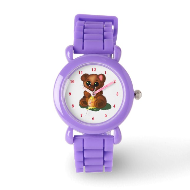 Cute Beerhorloge voor Kinderen Horloge (Voorkant)