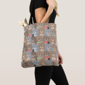 Cute Beerpatroon Vierkant Tote Bag (Dichtbij)