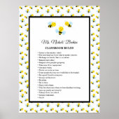 Cute bees Classroom Poster (Voorkant)