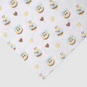 Cute Bees & Hearts Gift Wrapping Paper Tissuepapier (Detail)