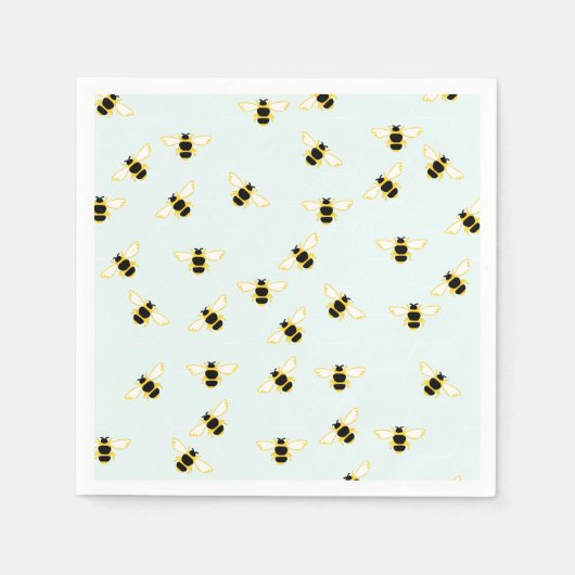 Cute bees Paper Napkins Servet (Voorkant)