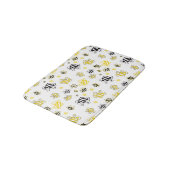 Cute bees patroon badmat (Gekanteld)